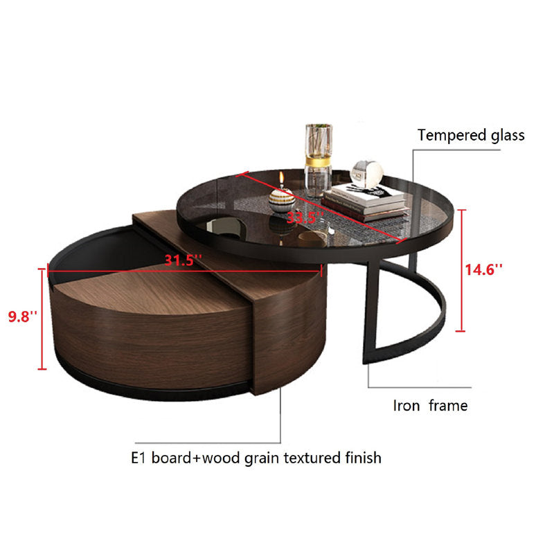 Modern Round Wood Coffee Table