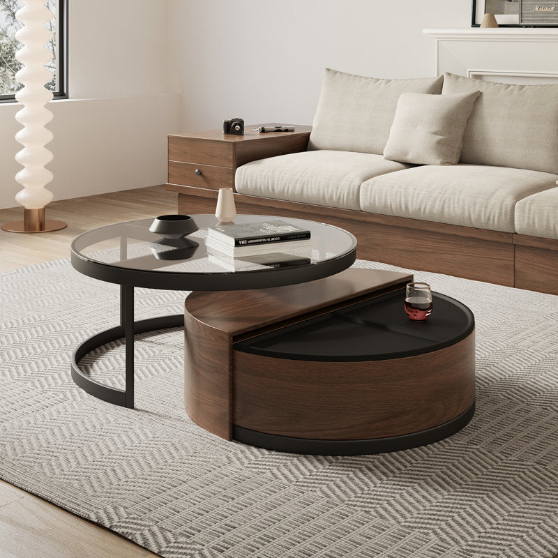 Modern Round Wood Coffee Table