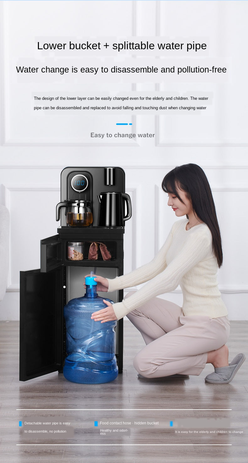 Vertical Hot and Cold Automatic Bottled Water Intelligent Tea Bar Machine water dispenser