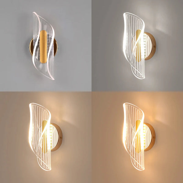 LED WALL SCONCE LIGHT ACRYLIC BEDSIDE WALL LAMP