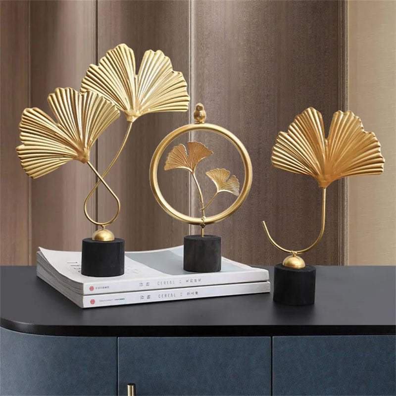 Modern Fan Shaped Ginkgo Leaf Decoration Nordic