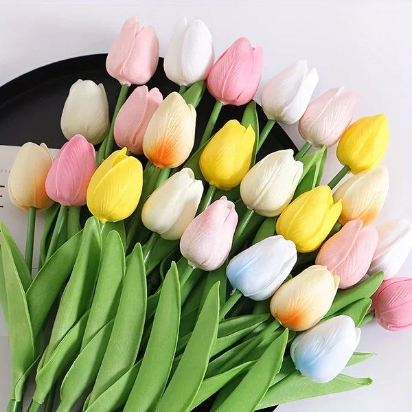 10PCS TULIP FLOWERS ARTIFICIAL TULIP BOUQUET