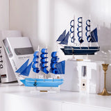 NEW WOODEN SAILBOAT MODEL OFFICE LIVING ROOM