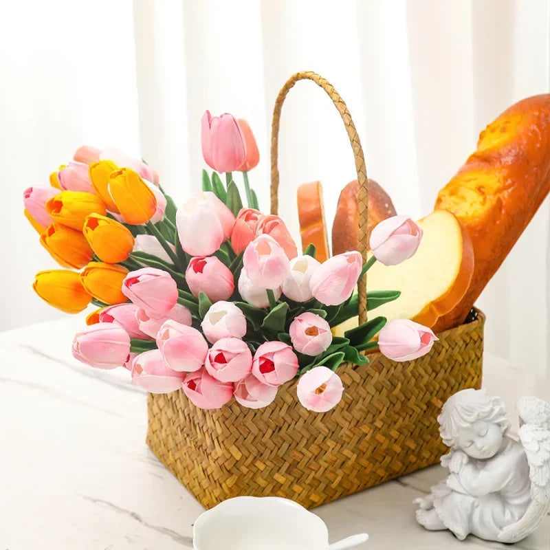 10PCS TULIP FLOWERS ARTIFICIAL TULIP BOUQUET