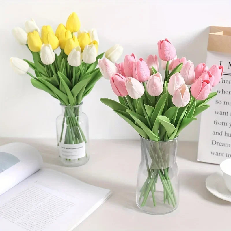 10PCS TULIP FLOWERS ARTIFICIAL TULIP BOUQUET