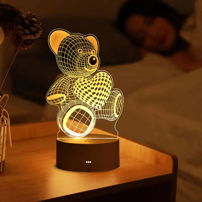 ROMANTIC LOVE 3D ACRYLIC LED LAMP FOR HOME