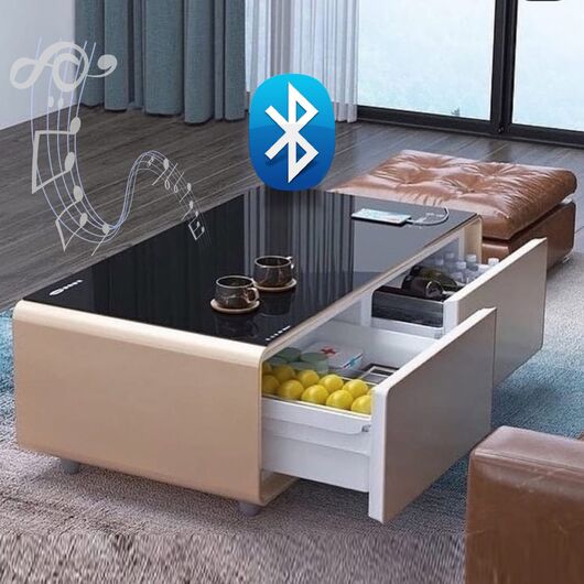 Smart Coffee Table With Bluetooth Music System