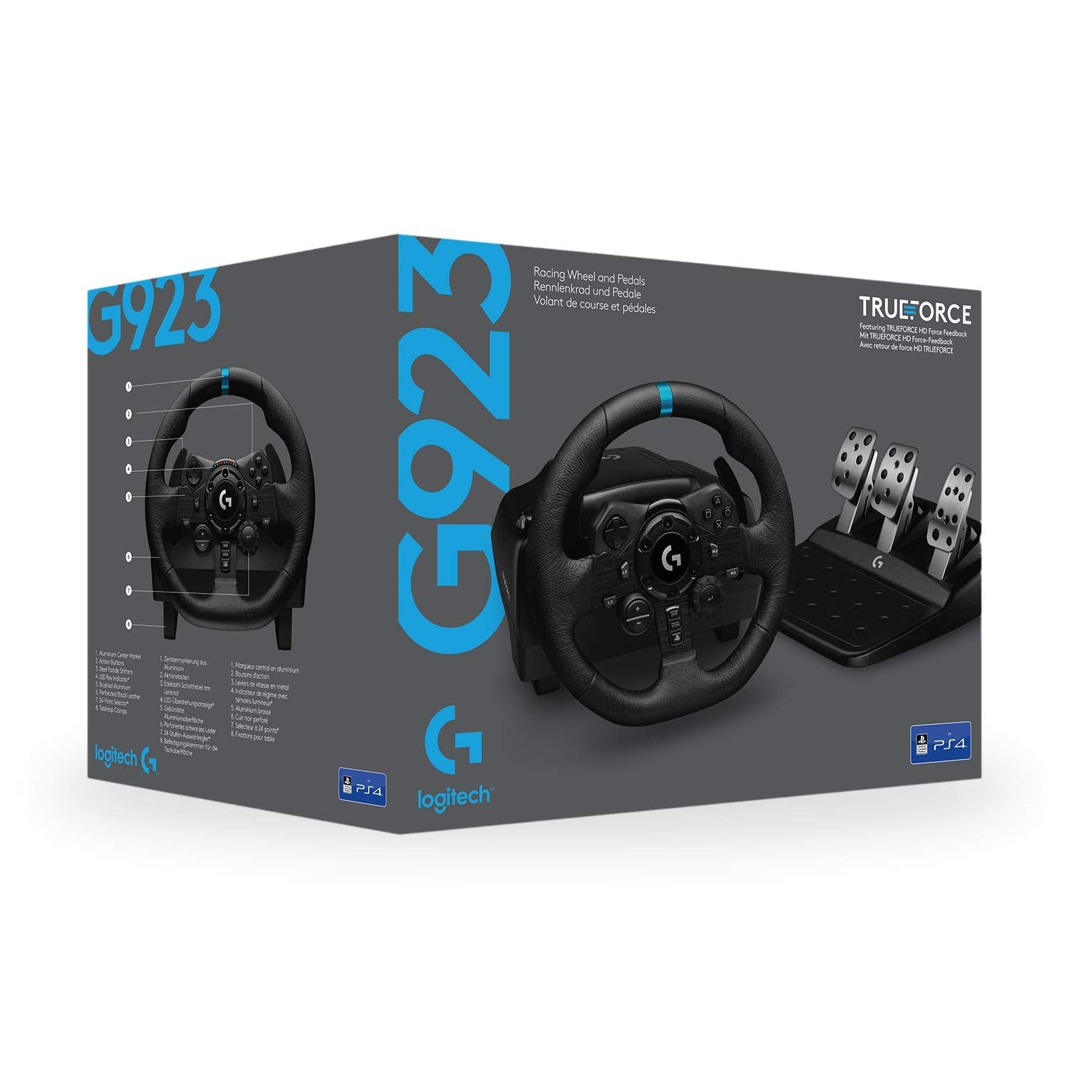 G923 Racing Wheel & Pedals for PS4, PS5 & PC - TRUEFORCE