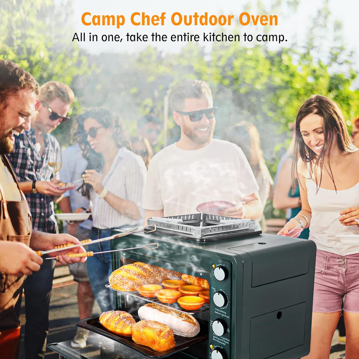 Camp Oven With Burner Camping Stove