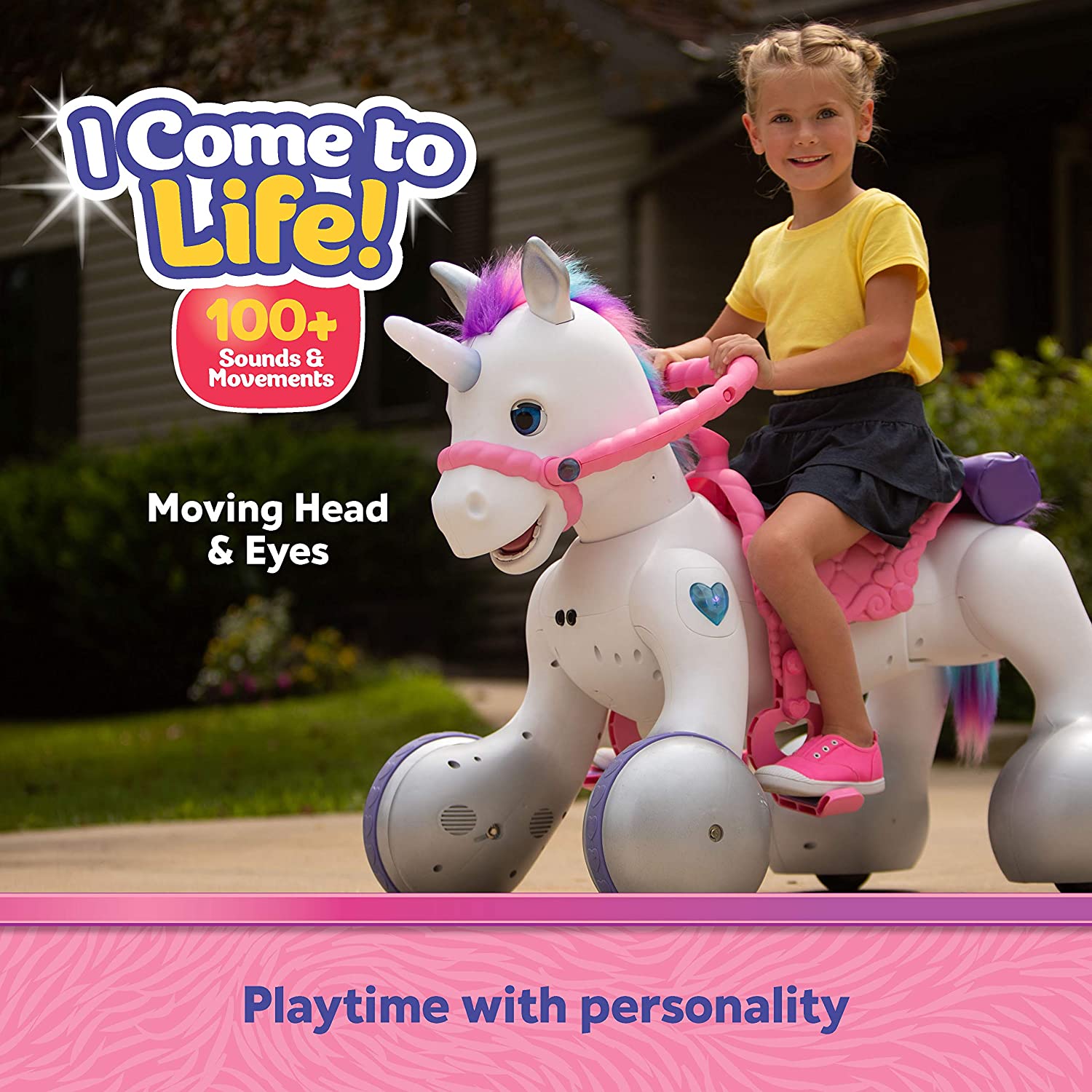 Kids Rideamal Unicorn 12 Volt Ride On Toy,